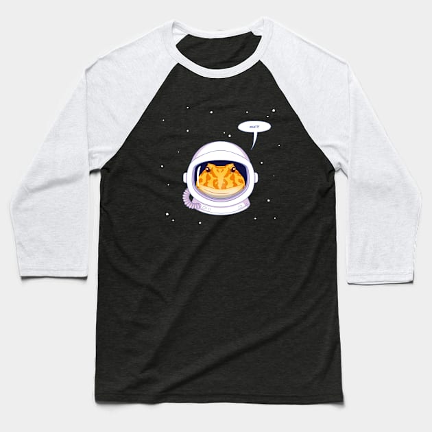 Albino Pacman Frog, Space Theme! Astronaut Pacman Frog Baseball T-Shirt by anacecilia